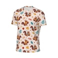 thumbnail image 6 of Wukai Forest Squirrel Nuts Print Men's Short-Sleeved Mesh T-Shirt,Quick-Dry Short Sleeve Workout T-Shirt-5X-Large, 6 of 8