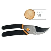 Fiskars Traditional Bypass Pruner, Steel Blade and Non-Slip Handle ,5/8 Diameter Cuts