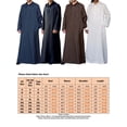 thumbnail image 4 of UKAP Abaya Longue pour Homme Chemise Maxi Rétro Robe de Prière Coupe Régulière Tenue Quotidienne Chandail Blanc 3TG, 4 of 4