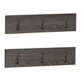 thumbnail image 3 of RiverRidge Afton 2pc 3-Hook Coat Rack Wall Mount Entryway Organizer - Weathered Woodgrain, 3 of 7