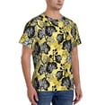 thumbnail image 4 of Yiaed Orchids Flowers Print Mens Short Sleeve Tight Fit T-Shirt, Crewneck Casual Tee-3X-Large, 4 of 5