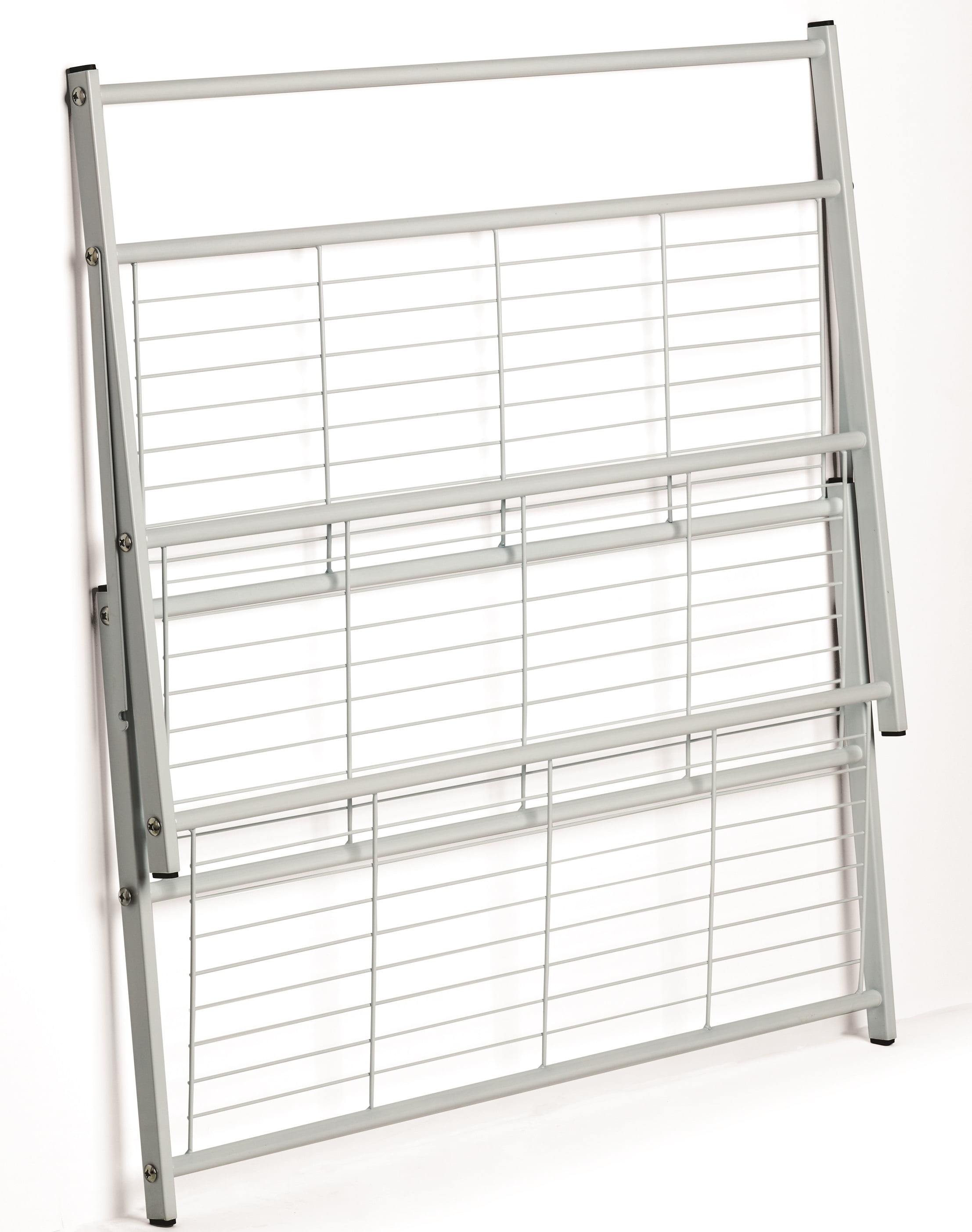 House 2 Home 27" Wide Foldable Metal Shelf / Shoe Rack, Powder Coated White Paint & 3 Tiers