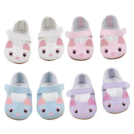18 Inch Doll Shoes 4 Pairs of Kitten Shoes Fits  American Girl Dolls and My Life as