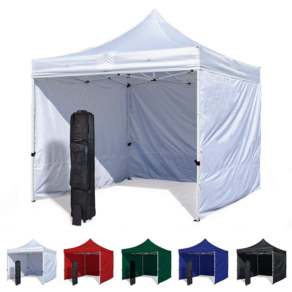 White 10x10 Canopy Tent and 3 Sidewalls - Economy Edition - Durable ...