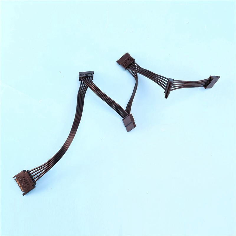 20X 15 Pin SATA Power Extension Hard Drive Cable 1 Male to 5 Female Power Supply Splitter Adapter Cable for DIY PC Sever