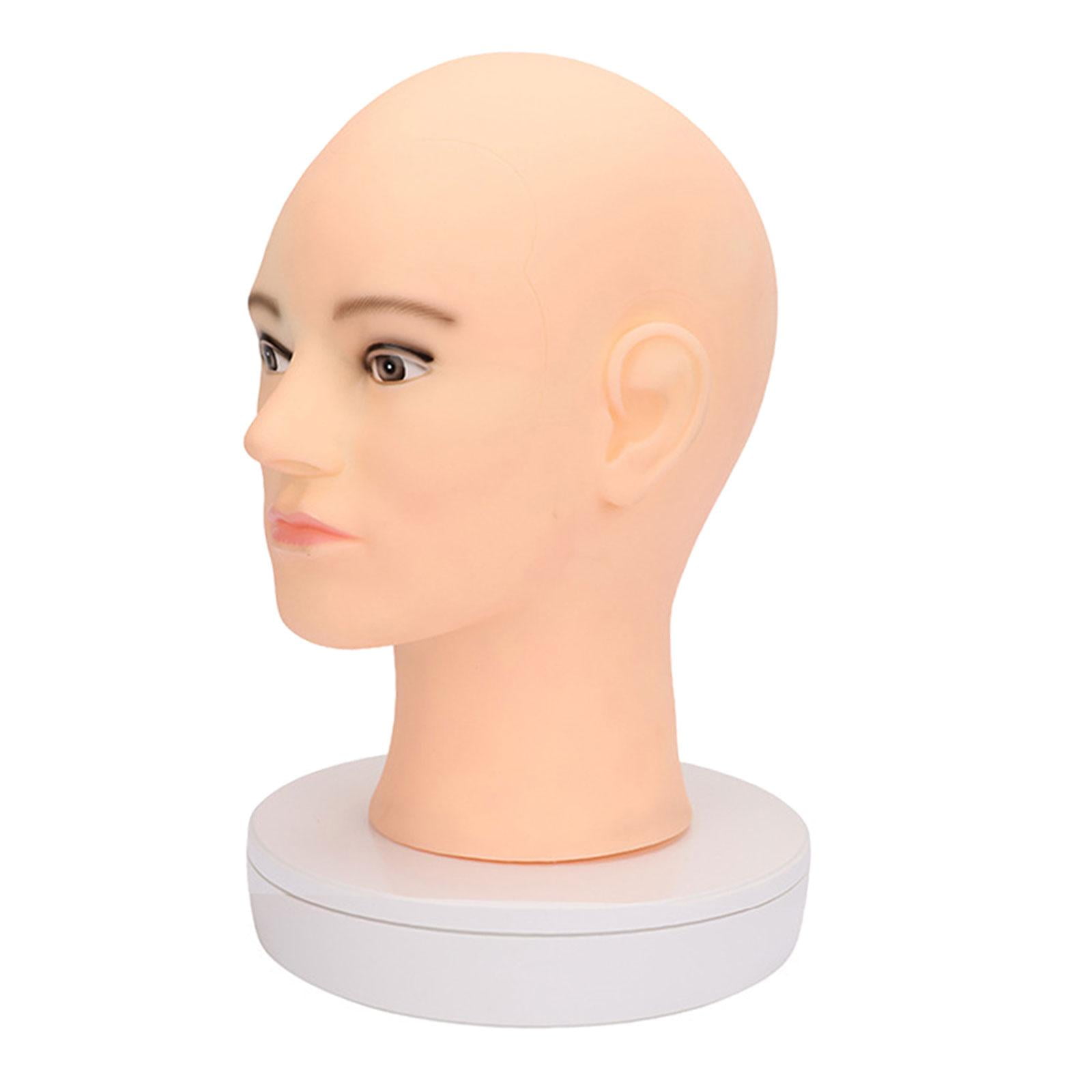 Stgfyxgs Makeup Doll Head Male Mannequin Head Training Professional Male Hair Model Head for Necklace Hats Wigs Making Styling Glasses style A