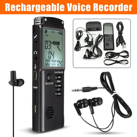 8GB HD Clear Voice Recorder pen Rechargeable LCD Digital WAV /MP3 Audio Sound Phone Landline Call Recorder Dictaphone MP3 Player for