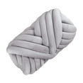 thumbnail image 3 of Chunky Yarn Jumbo Tubular Yarn Washable Tube Giant Yarn Arm Knitting Soft Yarn 250G Bulky Yarn for Macrame, Crochet, Scarf, Weaving, Pet Bed Light Gray, 3 of 9