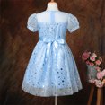 thumbnail image 5 of PatPat Girls Wedding Dress Bow Back Sequin Stars Mesh Princess Dresses Size 5-12, 5 of 6