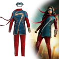thumbnail image 2 of FeiKong Disfraz de superhéroe de la serie Marvel para mujer, disfraz de Capitán Marvel, uniforme de Halloween, 2 of 5