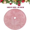 thumbnail image 4 of AOGU Falda de árbol de Navidad de piel sintética de 36 pulgadas, falda de felpa rosa brillante para decoración de árbol de Navidad de fiesta de Feliz Navidad, 4 of 4