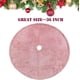 thumbnail image 4 of AOGU Falda de árbol de Navidad de piel sintética de 36 pulgadas, falda de felpa rosa brillante para decoración de árbol de Navidad de fiesta de Feliz Navidad, 4 of 4