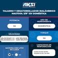 thumbnail image 3 of Taladro y Destornillador Inalámbrico Maxtool 3/8" + Kit de 9 Puntas, 3 of 4
