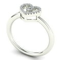 thumbnail image 4 of aaXia 10K White Gold 1/10ct TDW Diamond Loop Heart Ring, 4 of 5