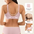 thumbnail image 4 of QYLUX Wireless Comfort Bra for Women - Full Coverage, Seamless, Soft Support, T-Shirt & Sports Bra for Everyday Wear,Pink,3XL, 4 of 7