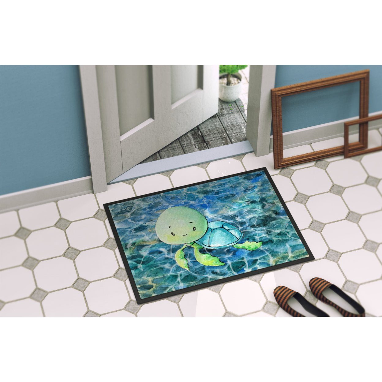 Sea Turtle Doormat 18x27