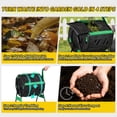 thumbnail image 6 of HomGarden 53-Gal Composting Tumbler Dual Chamber Rotating Compost Bin W Sliding Doors & Handle, BPA Free for Outdoor Garden, 6 of 11