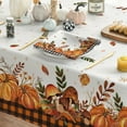 thumbnail image 6 of Sm:)e Buffalo Plaid Fall Thanksgiving Table Cloth 60 x 84 Inch Rectangle, Pumpkin Birdhouse Mushroom Orange, 6 of 6