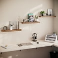 thumbnail image 6 of Ballucci 24" Floating Shelves for Wall, 3-Pack with Invisible Brackets, 6" Deep, Rustic Brown, 6 of 7