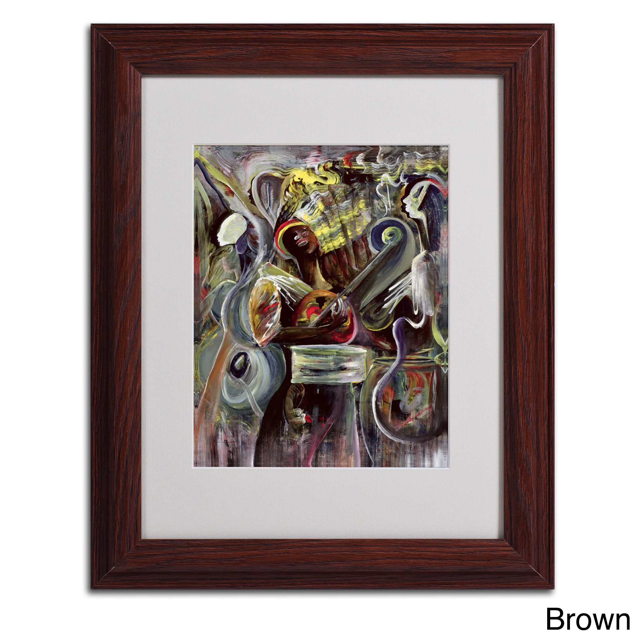 Trademark Fine Art "Pearl Jam" Matted Framed Art by Ikani Beckford, Black Frame