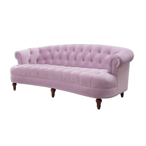 Brika Home Chesterfield Tufted Sofa In Lavender Brika Home Chesterfield Tufted Sofa In