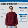 thumbnail image 3 of Unisex Hammer Maxweight Crewneck Sweatshirt 75/25 Cotton/Polyester Fleece Long Sleeve Winter Sweater (Pitch-Black+Blue-Dusk 2PCS, S), 3 of 6