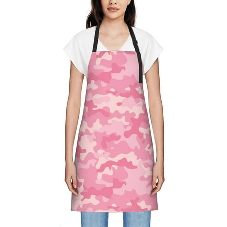 

Women S Waterproof Apron Dirt Resistant And Wear-Resistant Adjustable Apron Suitable For Cooking Flower Arrangement Painting Housework Texture Military Camouflage