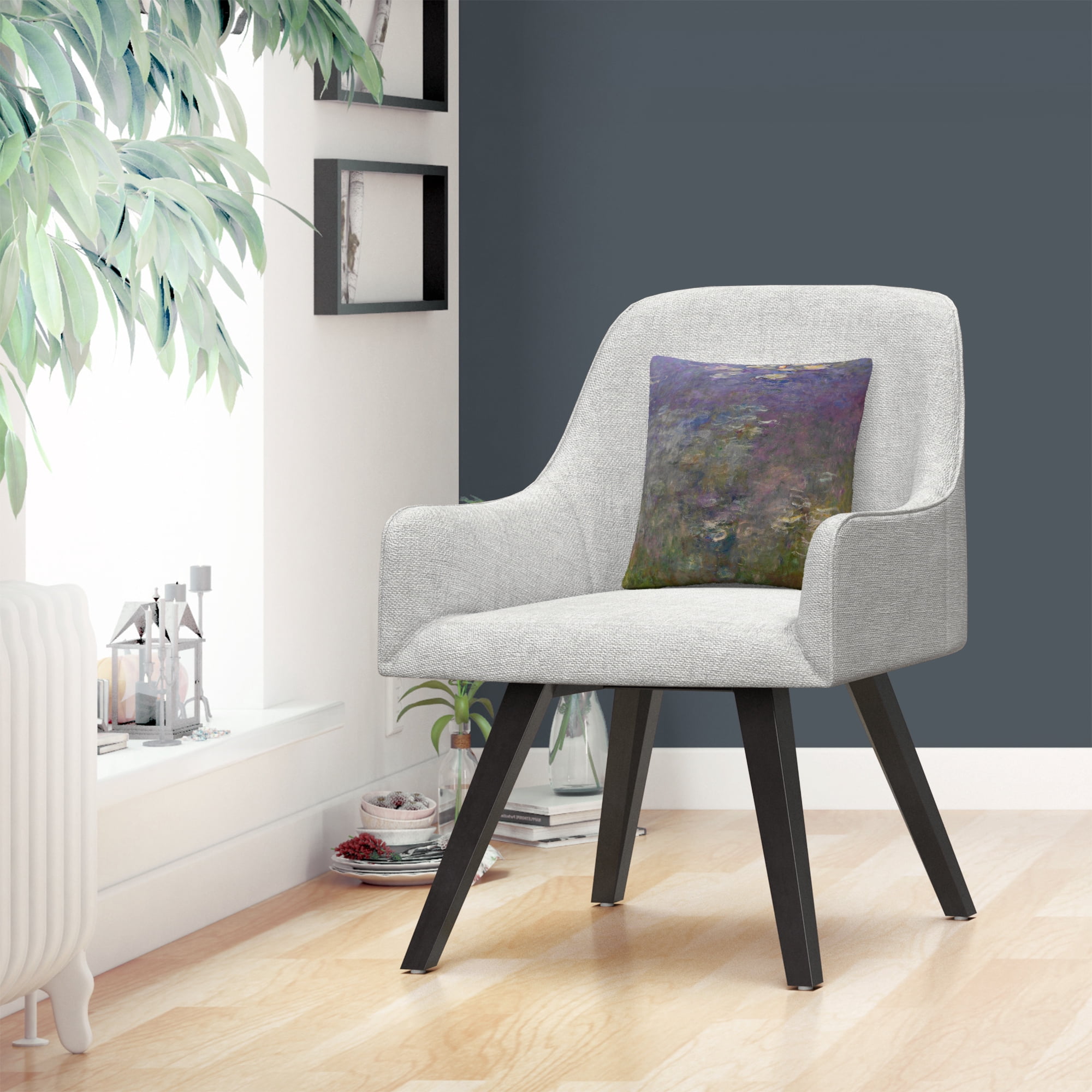 Monet 'Water Lillies 2' 16 X 16 Decorative Throw Pillow