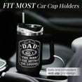 thumbnail image 3 of Dad 40 oz Tumbler With Handle & Straw Lid, Dads Gifts for Christmas Birthday Valentine Fathers Day, Dad Cup Stainless Steel Insulated Tumblers Gift for Dad Daddy Father Papa from Daughter Son, 3 of 6