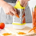thumbnail image 3 of Cheese Grater with Container Stainless Steel Box Grater for Vegetables Ginger Potatoes Professional Handheld Grater with 4 Sides Sharp Blades Comfort Handle, 3 of 8