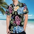 thumbnail image 5 of High Quality Hawaiian Shirts for Men Short Sleeve Aloha Beach Shirt Floral Summer Casual Button Down Shirts Blouses Y35AFQ, 5 of 7