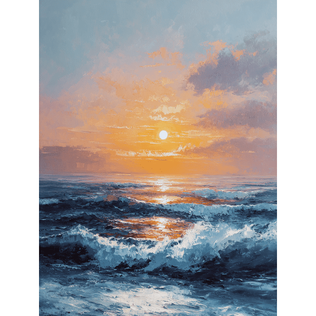 Qisvanset 12x16 Inch Nature Landscape Oil Painting Canvas Print Wall Art
