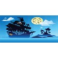 thumbnail image 4 of Vintage Boat Piggy Bank, Pirate Ship Moonlight Skull Flag Scary Island Dead Bones, Ceramic Coin Bank Money Box for Cash Saving, 3.6" X 3.2", Pale Yellow Azure Blue, by Ambesonne, 4 of 4