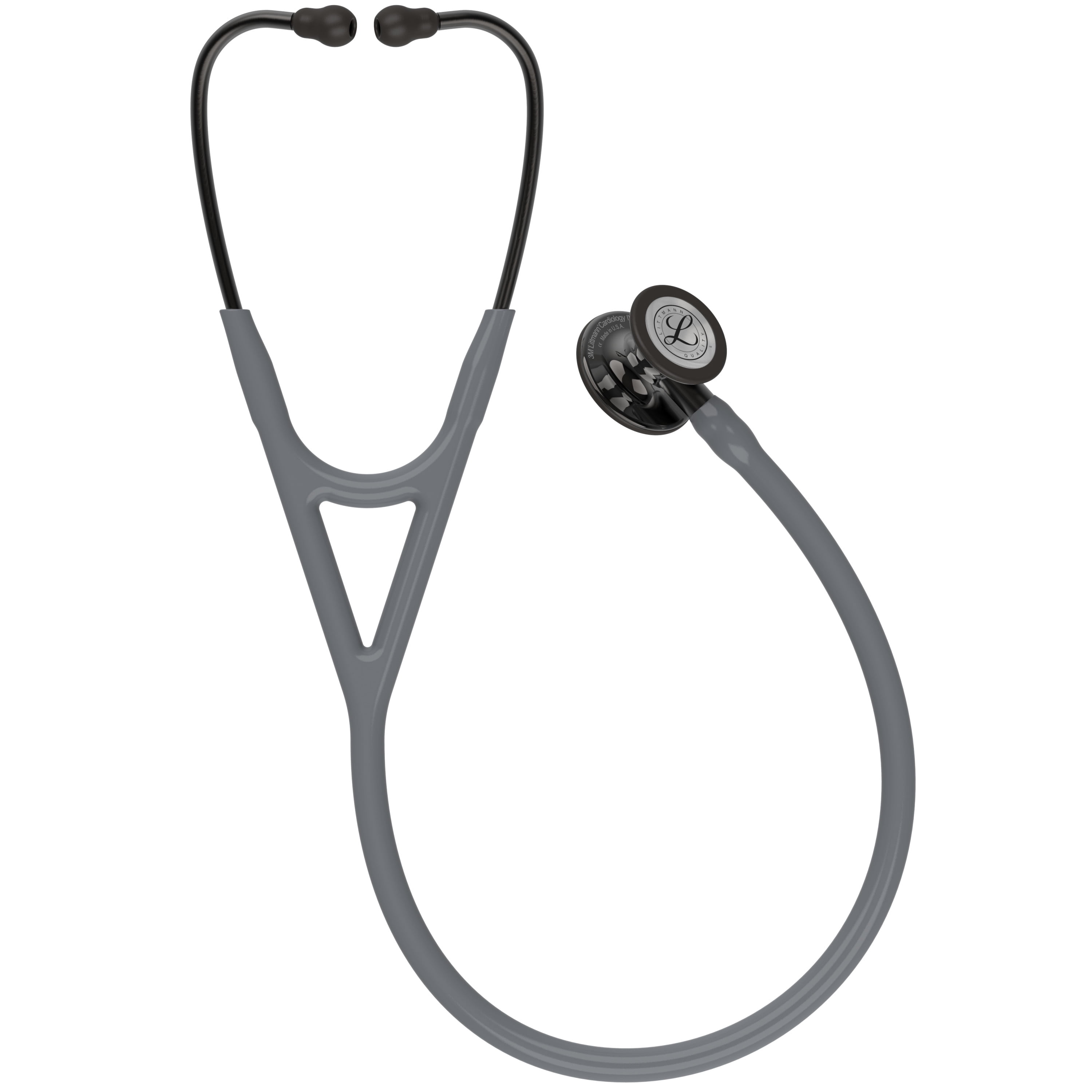 3M Littmann Cardiology IV Diagnostic Stethoscope, 6238, Stainless Steel High Polish Smoke-Finish Chestpiece, 27" Gray Tube, Smoke Stem
