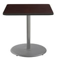 thumbnail image 2 of NPS Cafe Table 36" SQ Round Base 36"H Particleboard Grey Frame Mahogany Top, 2 of 2