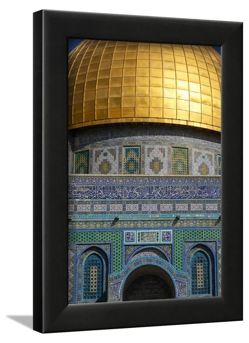 Dome Of The Rock Mosque Temple Mount Unesco World Heritage Site Jerusalem Israel Middle East Framed Print Wall Art By Yadid Levy Walmart Com