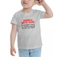 thumbnail image 3 of Handle with Care My Grandma's Crazy Cute Toddler T-Shirts for Boys Girls (Gray, Youth L), 3 of 5