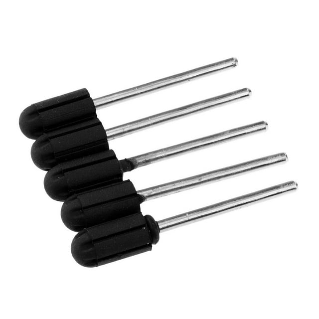 Salón profesional Manicura pedicura Brocas de mandril de bricolaje Vástago de 3/32 '' para tapones de lijado de taladro de uñas, 5 piezas Negro 7x13mm Baoblaze Broca de mandril