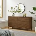 thumbnail image 2 of Dresser Drawer Chest, Walnut Brown, Wood, Hotel Bedroom, Modern Contemporary, HB38213, 2 of 9