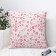 thumbnail image 4 of Pofeuu Cute Hand Drawn Hearts Print Double-sided plush pillowcase Square Throw Pillow Covers Pillows Cover for Living Room Bedroom Sofa Couch Cushion Cover（No pillow core）-22"x22", 4 of 7