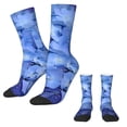 thumbnail image 2 of Vintage Blue Flower Stockings Hydrangea Print Graphic Fashion Socks Autumn Anti Slip Socks, 2 of 7