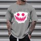 thumbnail image 1 of Blusas y camisas de manga corta con cuello redondo para hombre, blusas casuales de verano a la moda con cuello redondo y estampado para hombre., 1 of 4