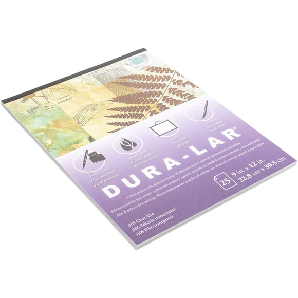 Película Grafix Dura-Lar 0.005, ultratransparente, brillante, 23 x 30 cm, 25 hojas