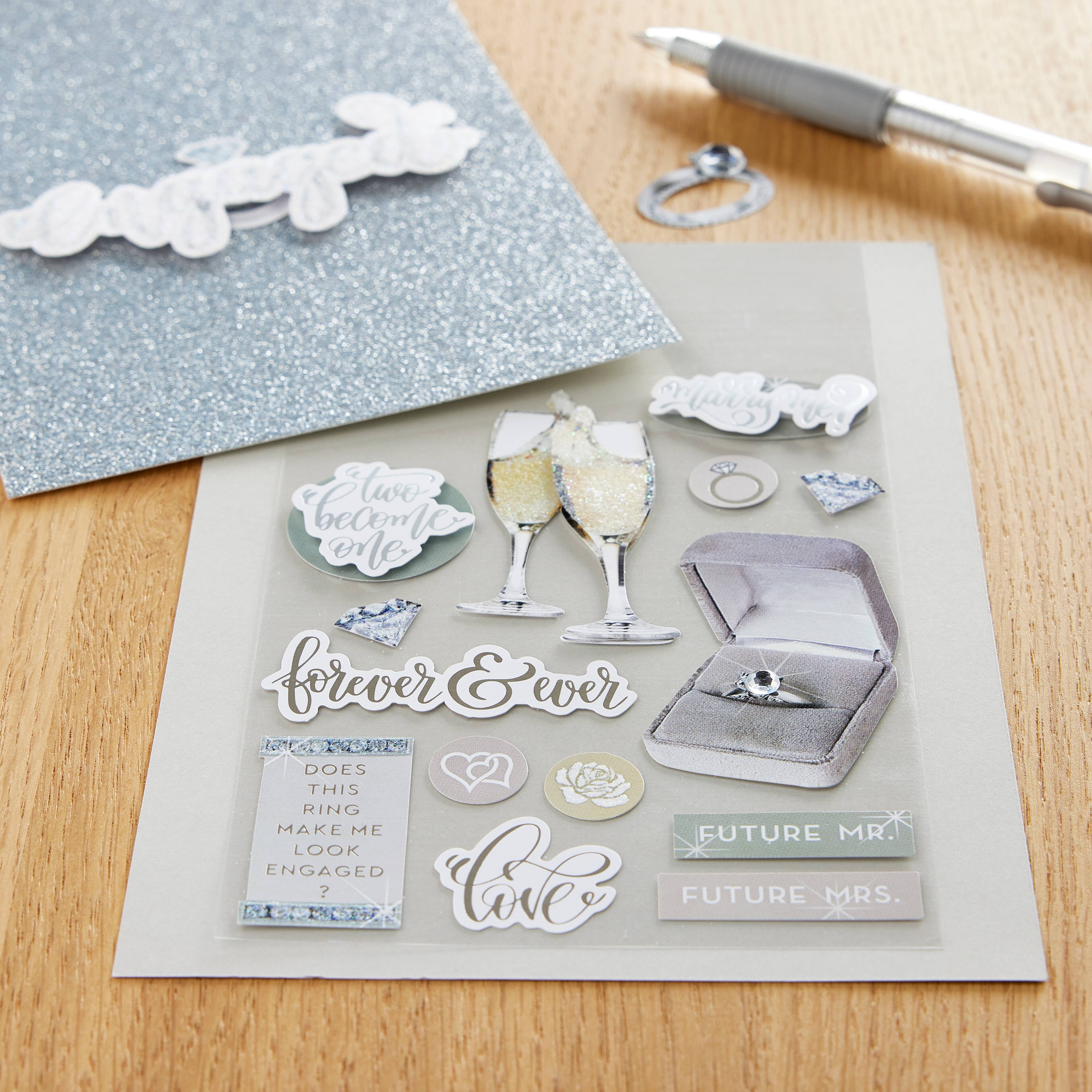 Recollections Engaged Stickers, 12 Pack