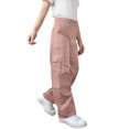 thumbnail image 1 of Adults' Comfortable Casual Loose Pants with Pockets - Solid Color Workwear Style, 1 of 7