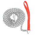 thumbnail image 2 of 5 Pcs 1.6M Chaîne en Métal Robuste pour Chien Chiot Laisse à Clip Poignée Rouge, 2 of 5