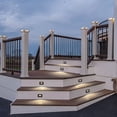 thumbnail image 6 of 3 Pack 5CCT 120V LED Stair Lights Indoor Outdoor, 150LM 5%-100% Dimmable Step Lights, CRI90+ & ETL, 2700K/3000K/3500K/4000K/5000K Aluminum Staircase Lights, 6 of 7