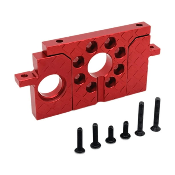 Soporte de motor de metal para coche RC, piezas de reparación RC, repuesto de aluminio, mantenimiento, control remoto Rojo