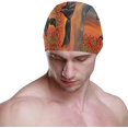 thumbnail image 2 of FYBTO Casquette de Natation Noir Cheval Coquelicot Fleurs Unisexe Adulte FYBTO Polyester, 2 of 4