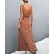thumbnail image 4 of Vestido sin mangas con cinturón, vestido estampado sin mangas con cinturón y cuello en V de verano Vestido estampado de alta capacidad, 4 of 6